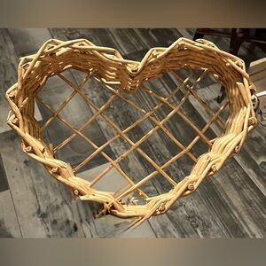Woven Heart Basket - Natural Rattan